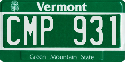 VT license plate CMP931