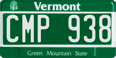 VT license plate CMP938
