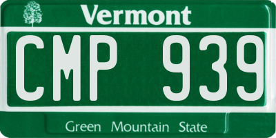 VT license plate CMP939