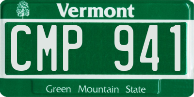VT license plate CMP941