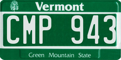 VT license plate CMP943