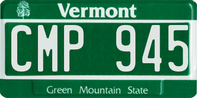 VT license plate CMP945