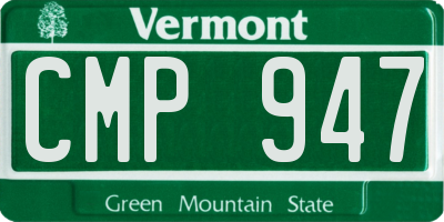 VT license plate CMP947