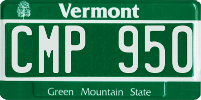 VT license plate CMP950
