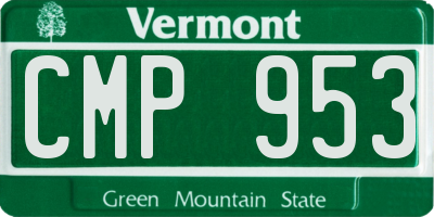 VT license plate CMP953