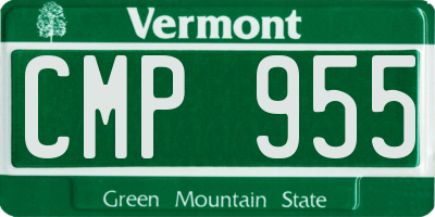 VT license plate CMP955