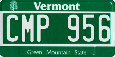 VT license plate CMP956