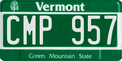 VT license plate CMP957