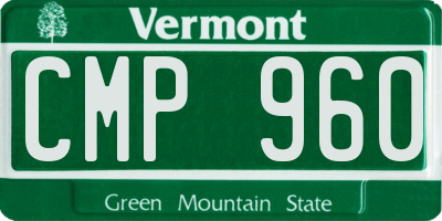 VT license plate CMP960