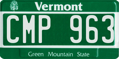 VT license plate CMP963