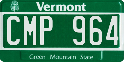 VT license plate CMP964