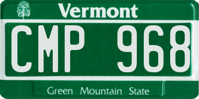 VT license plate CMP968