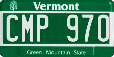VT license plate CMP970