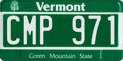 VT license plate CMP971