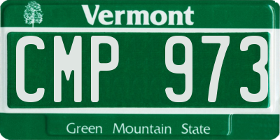 VT license plate CMP973