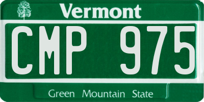 VT license plate CMP975