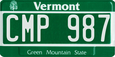 VT license plate CMP987