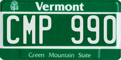 VT license plate CMP990