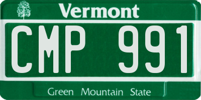 VT license plate CMP991