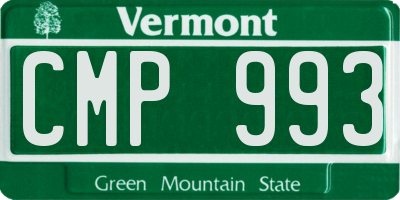 VT license plate CMP993