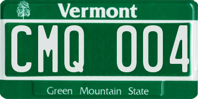 VT license plate CMQ004