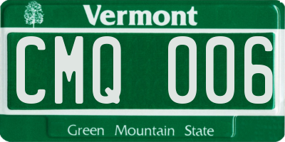 VT license plate CMQ006