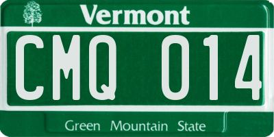 VT license plate CMQ014