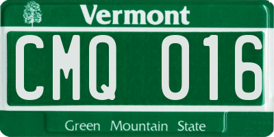 VT license plate CMQ016