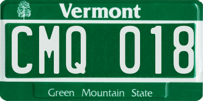 VT license plate CMQ018