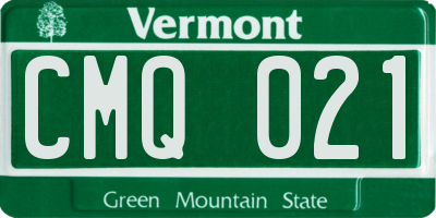 VT license plate CMQ021