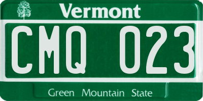 VT license plate CMQ023