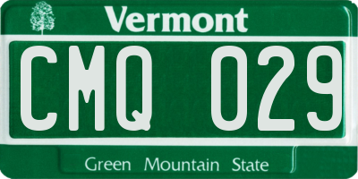 VT license plate CMQ029
