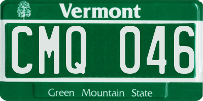 VT license plate CMQ046