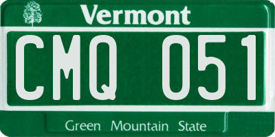 VT license plate CMQ051