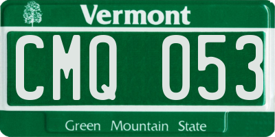 VT license plate CMQ053