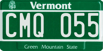 VT license plate CMQ055
