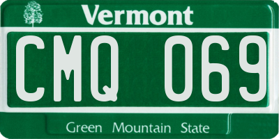 VT license plate CMQ069