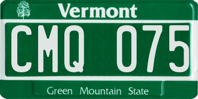 VT license plate CMQ075
