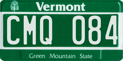 VT license plate CMQ084