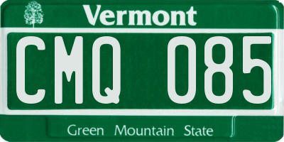 VT license plate CMQ085