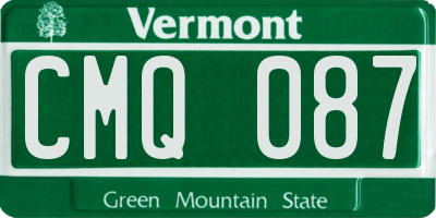 VT license plate CMQ087