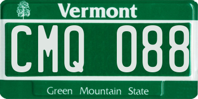 VT license plate CMQ088