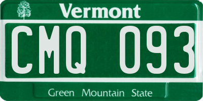 VT license plate CMQ093