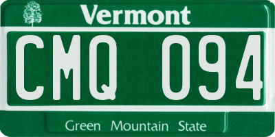VT license plate CMQ094