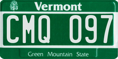 VT license plate CMQ097