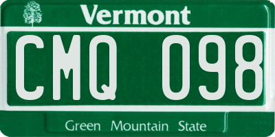 VT license plate CMQ098