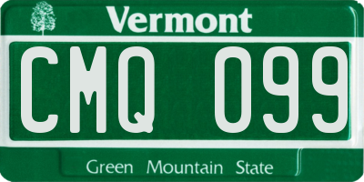 VT license plate CMQ099