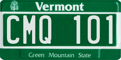 VT license plate CMQ101