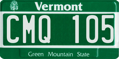 VT license plate CMQ105
