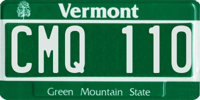 VT license plate CMQ110